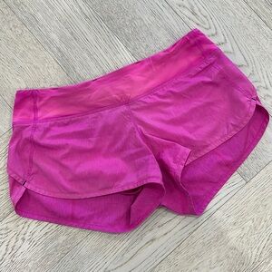 Lululemon pink run shorts size 6